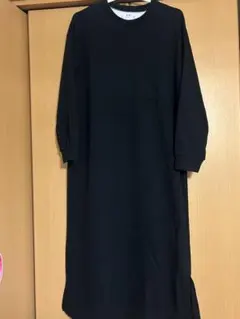匿名　無印良品　ロングワンピース　ブラック　黒　S M