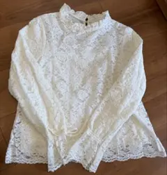 anysis オンワード　　長袖トップス レース素材 サイズ2 Ｍ　リボン付