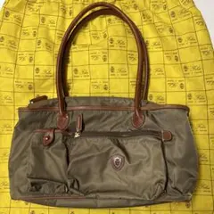 良品✨ フェリージ セミ ショルダー 肩掛け ナイロン レザー カーキ 保存袋 Felisi オリーブグリーン ショルダーバッグ レザー ナイロン - メルカリ