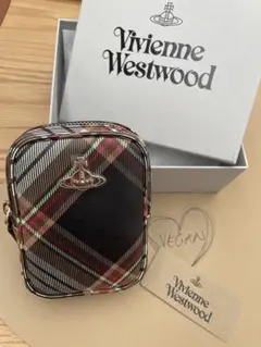 Vivienne Westwood チェック柄ポーチ　リップポーチ　小物入れ
