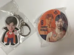 ベルテックス静岡　上村大佐選手　缶バッジ　ハロウィンキーホルダー