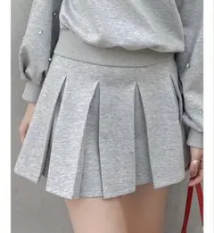 dazzlin ボックスプリーツカットミニスカート スウェットスカート