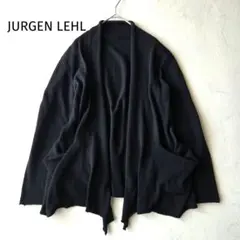 JURGEN LEHLヨーガンレールカシミヤ100％ カーディガン黒ババグーリ