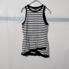 美品✨️ ボーダー タンクトップ 【M】 白 黒 ホワイト ブラック 夏服