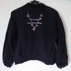 メゾピアノジュニア　ネックレス風ハイネックトレーナー　L（160）