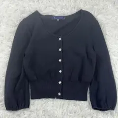 タグ付新品　M's GRACY ブラックロングカーディガン38 エムズグレイシー カーディガン 新品タグ付き タグ付新品 M's GRACY