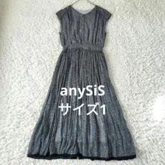 anySiS【洗える】花柄 フラワープリーツ ワンピース 1 S