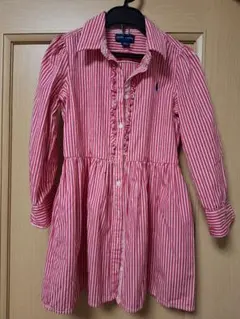Ralph Lauren 赤と白ストライプ ワンピース　115