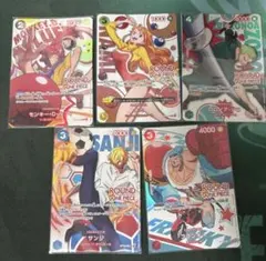 山*様 ONE PIECEカードゲームROUND1プロモーション5種シール11枚