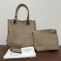 【新品未使用】FIRANO ベージュ トートバッグ ポーチ付き