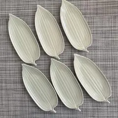 笹の葉　小皿 6枚セット 和風　中国風　菓子皿