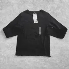 ユニクロ　リブメロウTシャツ　黒