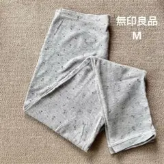無印良品 綿100% ワッフル スパッツ レギンス M グレー 小花柄