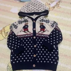 Ralph Lauren 24M 美品 ベアセーター フード付きカーディガン