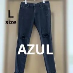 AZUL by moussy ダメージ加工スキニーデニム　Ｌsize