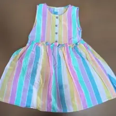 NEXT ノースリーブワンピース 4-5歳 ストライプ