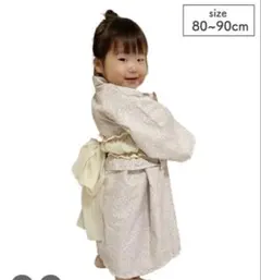 3coins ひな祭り　花柄子供用着物 80〜90cm