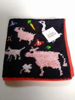 VivienneWestwood動物柄タオルハンカチ 黒