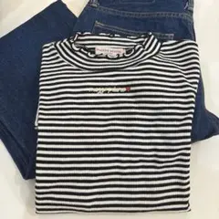 Mezzo Piano Jr. メゾピアノストライプ長袖Tシャツ Ｌ160