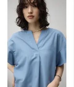 azul by moussy マウジー ラッフルスリーブスキッパーブラウス半袖のサムネイル