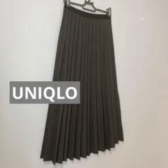 UNIQLO アコーディオンロングプリーツスカート　カーキ
