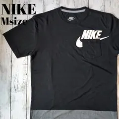 アメリカ古着　ナイキ　NIKE　ポケTシャツ　ツートーン　ロゴプリント　スポーツ