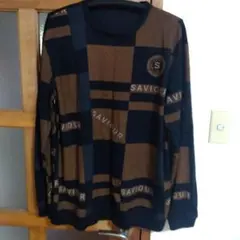 SAVIOUR チェック柄 長袖カットソー