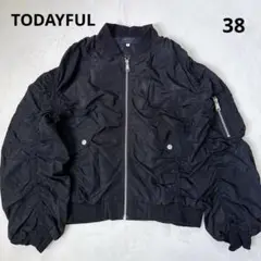 TODAYFUL シャーリングデザイン MA-1 ブラック ライトアウター 38