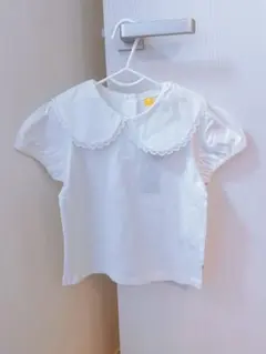 未使用　moimoln ホワイトフリル襟ブラウス