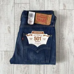 Levi's 501濃紺リジッドデニムW31L30 フラッシャー付き メキシコ製