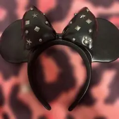 スタッズ付きミニーマウス耳ヘアバンド