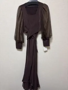 新品ドリードール　ニアナ　 クロスデザインドレス　M ブラウン