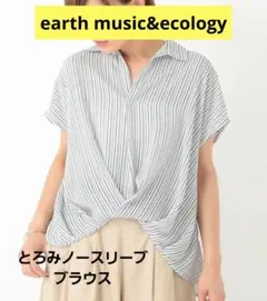 earth music&ecology ストライプ ブラウス 半袖のサムネイル