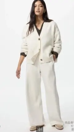 UNIQLOウォームフリースストレートパンツ(レディースLサイズ)