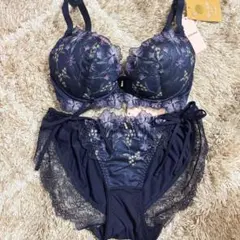 チュチュアンナ　レディース　花柄　ブラジャー　ショーツ　セット　E65