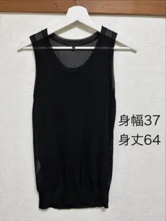 ICBノースリーブトップス Sサイズ 黒のサムネイル