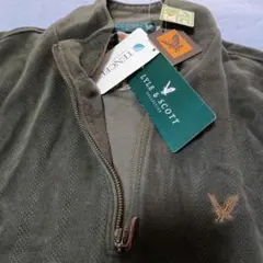 【送料無料】Lyle & Scott ハーフジップカットソー オリーブグリーン