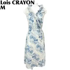 【美品】 Lois CRAYON ラップワンピース ノースリーブ M 花柄
