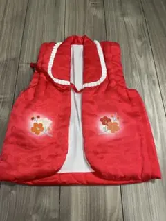ピンク 花柄刺繍 被布着 ベスト付き - メルカリ