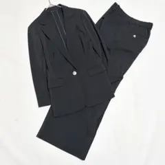 美品✨ スーツカンパニー　パンツ セットアップ 黒 洗える 春夏 1B 42