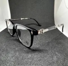 大人気 伊達メガネ　サングラス クロス シルバー y2k クロムハーツ好きに