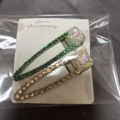 デコヘアクリップ 2個セット ハンドメイド