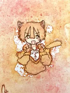 手描き水彩イラスト 水彩画 原画 オリジナル