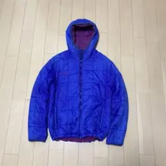 Columbia hooded puffer jacket tech 短丈　青