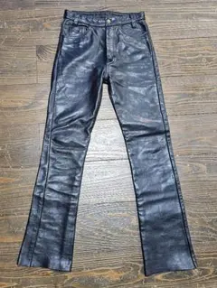 vanson　ブーツカットレザーパンツカスタム（サイズリメイク品）w28 vanson ブーツカットレザーパンツカスタム（サイズリメイク品）w28