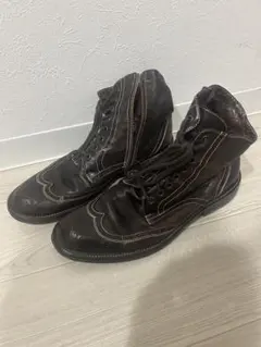 Franco Lione ダークブラウン レザーブーツMade in Italy