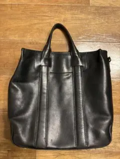 【廃番】万双　サンタフェ　トート　Sサイズ　ブラック カーフのサムネイル