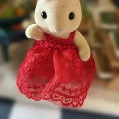 シルバニアファミリー お母さん用 ハンドメイドドレス 赤