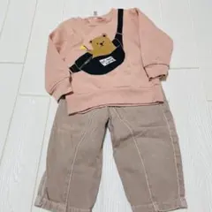 クマプリント トレーナー【美品】とZARABABYパンツセット