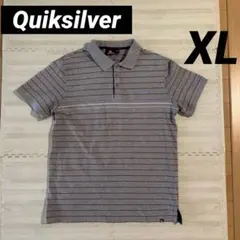 【Quiksilver】 ポロシャツ グレー ボーダー XLのサムネイル